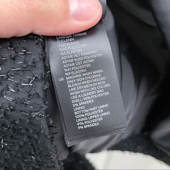 H&M Bodycon Dress Black Metallic Modern - Picture 4 of 16